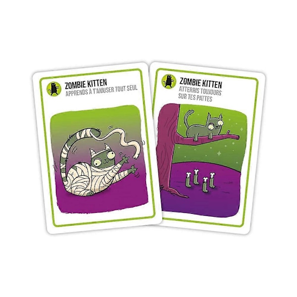 ZOMBIEKITTENS - Atmosfäriskt spel för barn från 7 år - Kortspel där du exploderar och återuppstår - Roligt och knasigt - 2 till 5 spelare