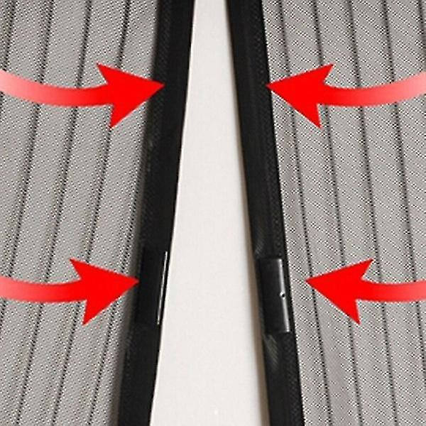 Insektnetdør 100x220 insektbeskyttelse sort magnet myggenet Sort