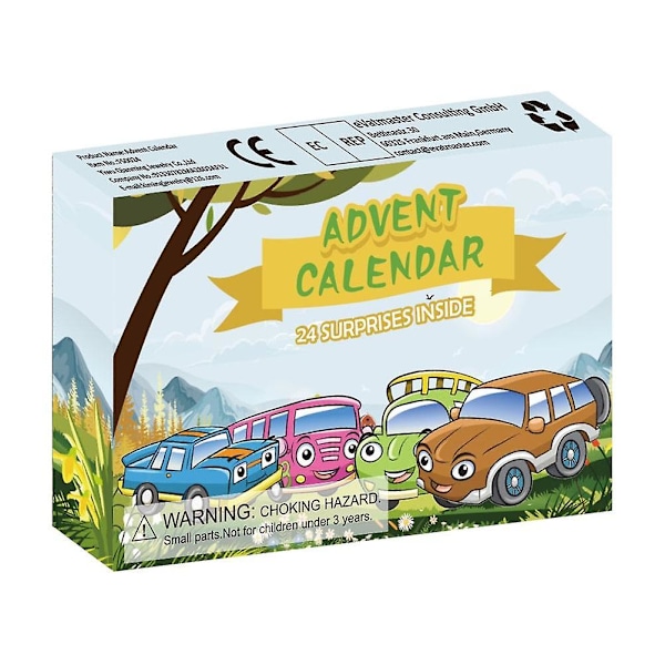 24 Dages Julekalender Blind Box Return Inertia Bil 24 Dele Legetøjs Sæt Jule Nedtælling 24 Dage Overraskelse Tårer Gaveæske