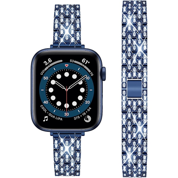 liangnv Slank Stilful Urrem Til Apple Watch 40mm 38mm, Elegant Glitter Diamant Metal Udskiftningsrem Til iWatch Armbånd Serie S