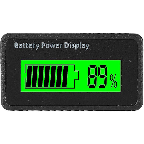 12-48V Universal Batterikapacitetsindikator Batteriströmdisplay Testare Voltmeter (grön)