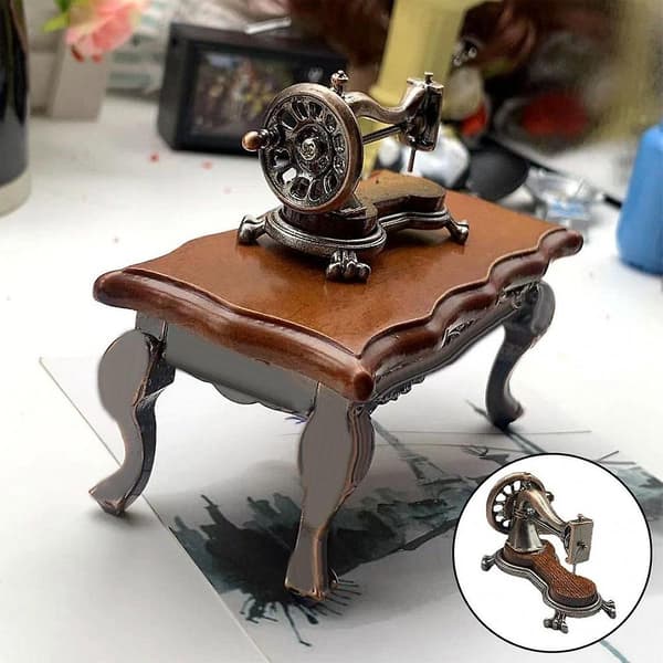 Dockhus Miniatyr Möbler Sy Maskin