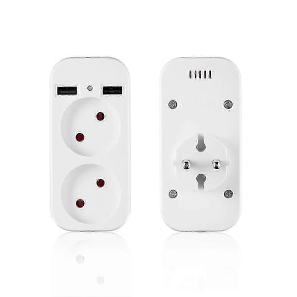 EU standard vägguttag Mini Kamera vägguttag, reseadapter 2025