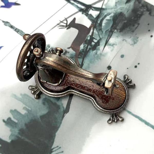 Dockhus Miniatyr Möbler Sy Maskin