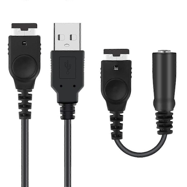Laderkabel og 3,5 mm hodetelefonadapterkabel for Gameboy Advance SP