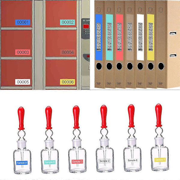3D Plastik Embossing Etiketbånd Efterfyldning til DYMO 12965 1610 Etiketmaskine med 3/8 tommer * 9,8 fod, 10 Ruller (Tilfældig Farve Levering)