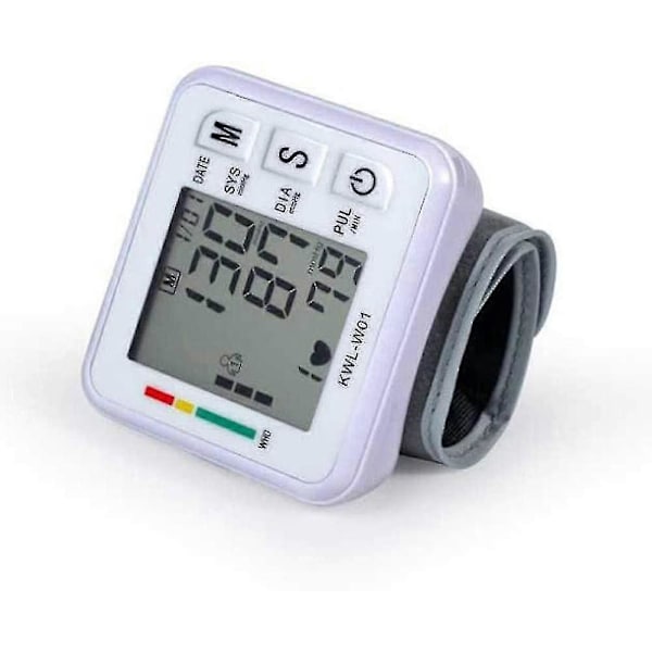 Blodtrycksmätare, med justerbart armband och LCD-display