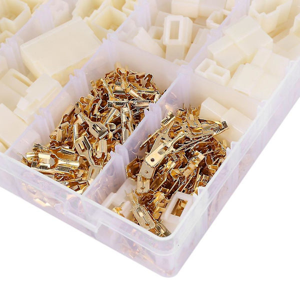 400 stk 6,3 mm 1 2 3 4 6 8 9 Pins Elektriske Biltrådforbindelser Han Hun Stikkontakt Stik