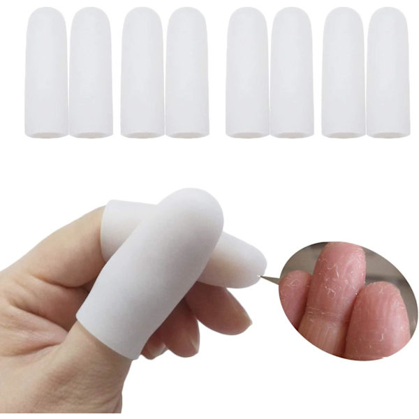 Fingerskydd Fingertoppar Silikon Fingerspetsar Skydd - Gel Finger Cots Perfekt För Triggerfinger, Fingerartrit, Fingerknäppning Och Andra F