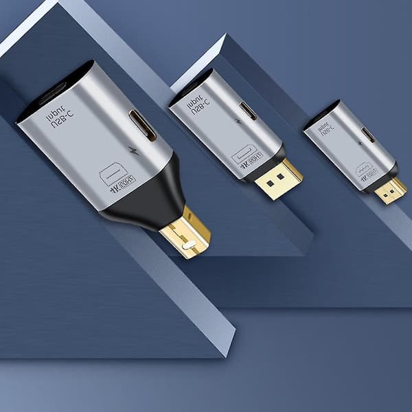 Usb C-adapter Typ-c hona till Mini Displayport hane - 4k@60hz Hd-video (mini Dp-kompatibel)