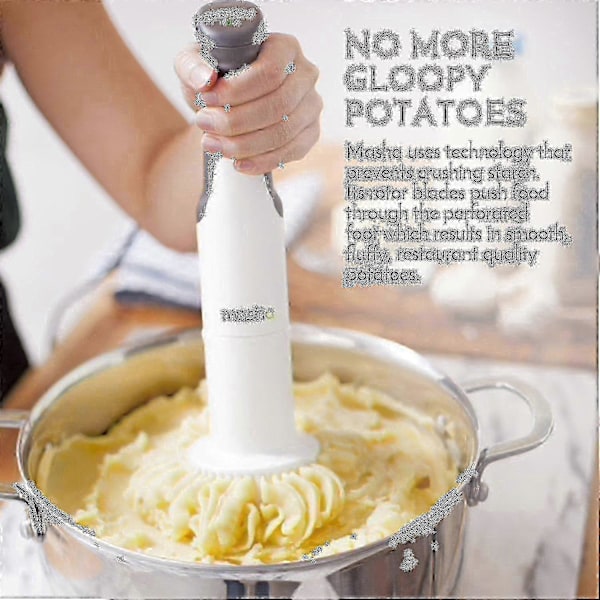 Elektrisk Kartoffelmoser Håndblender 3-i-1 Multiværktøj Blender Purerer Pisk | Immersion Mixer | Perfekt Blender & Purerer Babymad | Grøntsager & Kartoffel