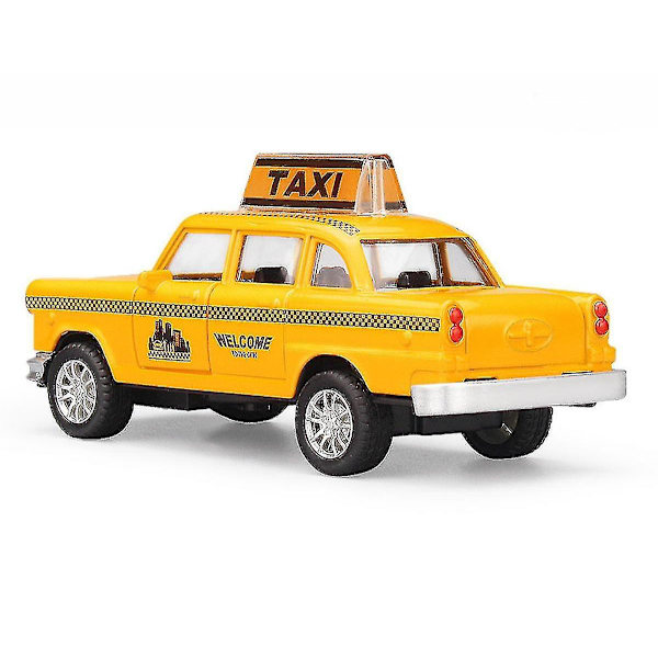 Taksiauto Leikkiä Varten Lapsille, Keltainen Taksi New Yorkin Kaupungin Taksiauto Diecast-Malli Leikkiauto Vetovoimalla Taaperolle