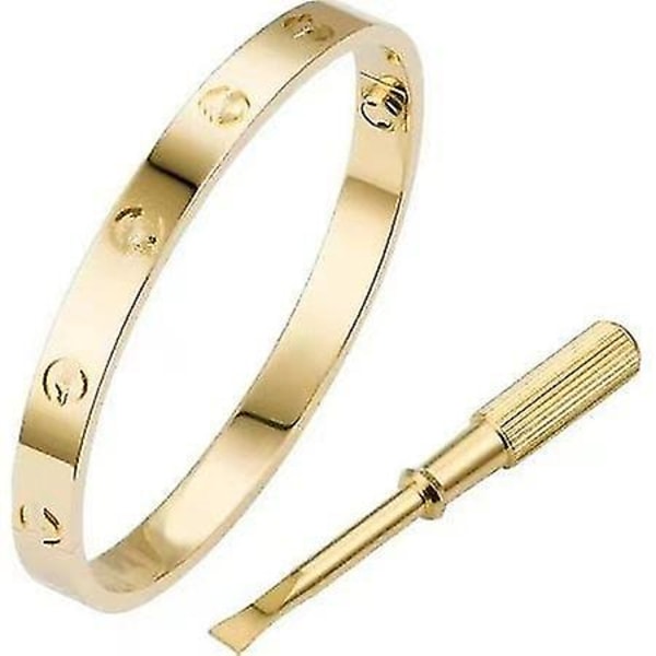Lyxig Designer 316l Rostfritt Stål 18k Guldpläterad Brand Love Skruv storlek 18