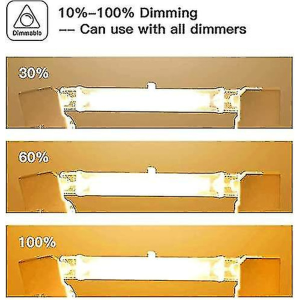 5-pack R7s Halogenlampa 118mm 200W 230V, R7s Halogenstav 118mm, Dimbar Halogenlampa R7s för Byggnadsbelysning, Arbetsbelysning, Landskapsbelysning