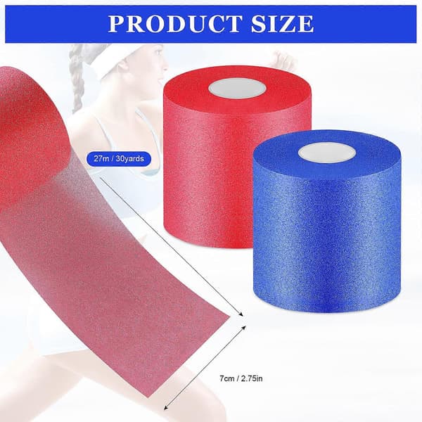 2 Rullar Prewrap Atletisk Tejp Skum Underwrap Tejp Sporttejp Skum Underwrap Bandage för Hår Handleder Armbåge