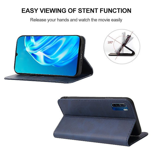 Magnetiskt stängbart läderfodral för Oppo A91