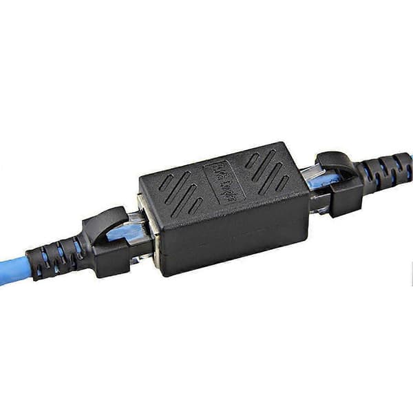 2 kpl RJ45 Naarasliitin Cat5/Cat6 LAN Ethernet-kaapelin jatkoadapteri