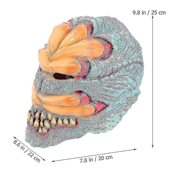 Halloween-maske, Ondskaplig Halloween-maske, Spøkelseshusmaske, Halloween-hodemaske, Cosplay-kostymemaske_ll