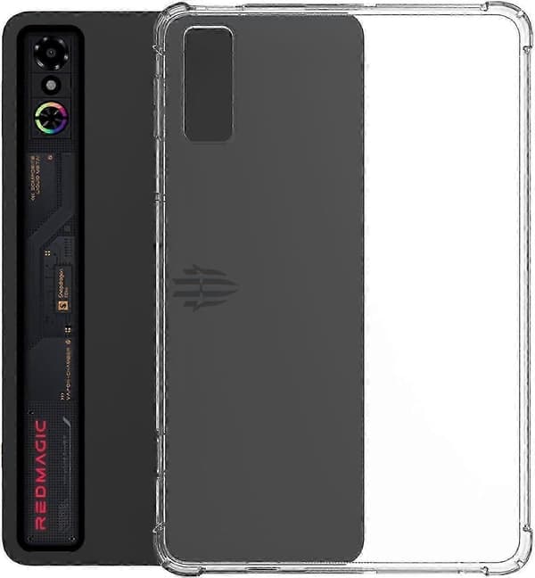 2025 Etui til RedMagic Astra Gaming Tablet, Blød TPU Bagside, Transparent Rød