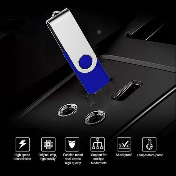 USB-minne 128GB USB 3.0 USB-sticka Vridbart minne Höghastighets Pen Drive