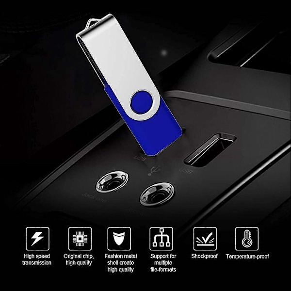 USB-muistitikku 128GB USB 3.0 Kääntyvä muistitikku Nopea Pen Drive