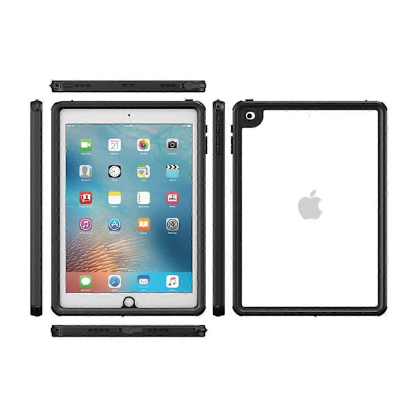 Vattentätt fodral för iPad 9,7 tum 2017 2018, IP68 Vattentätt 360 Graders Allround Skyddande Ultratunt Damm/Snöskydd med Axelrem Stötskydd