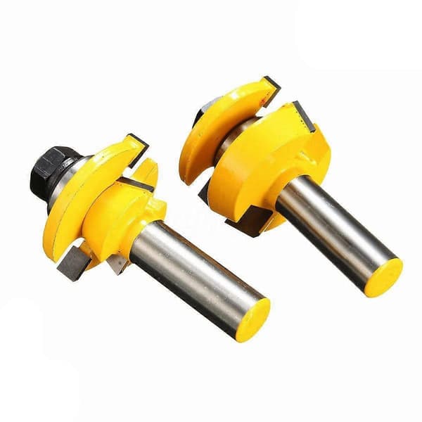 2 stk. Rail Router Bit 1/2 tommer Shaker Trebearbeiding Meisel Cutter