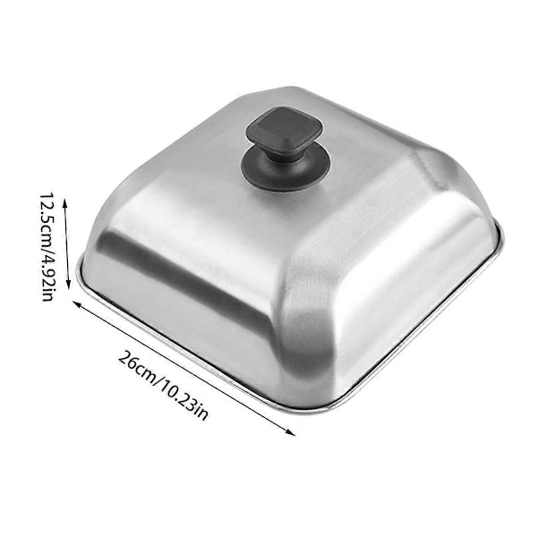 Rund Hamburger Låg Rustfrit Stål Stegeplade Dome Cover