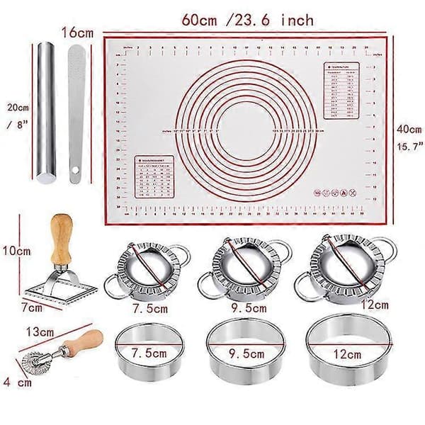 13 Deler Ravioli Maker Dumpling Maker Ravioli Form Rustfritt Stål Ravioli Kutter Kake Kjeks Cookie Form Ravioli Maker, Ravioli Kutter Kjøkkenutstyr