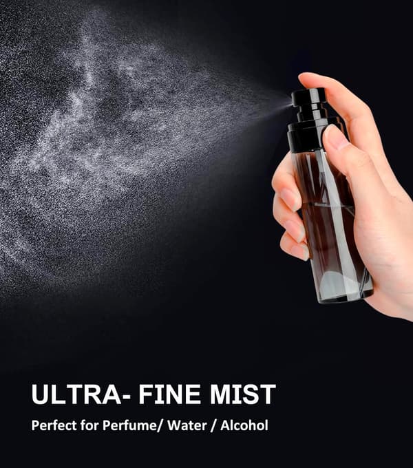 Liten sprayflaska 100 ml, 2 flaskor, finfördelande sprayflaska, lämplig för resor