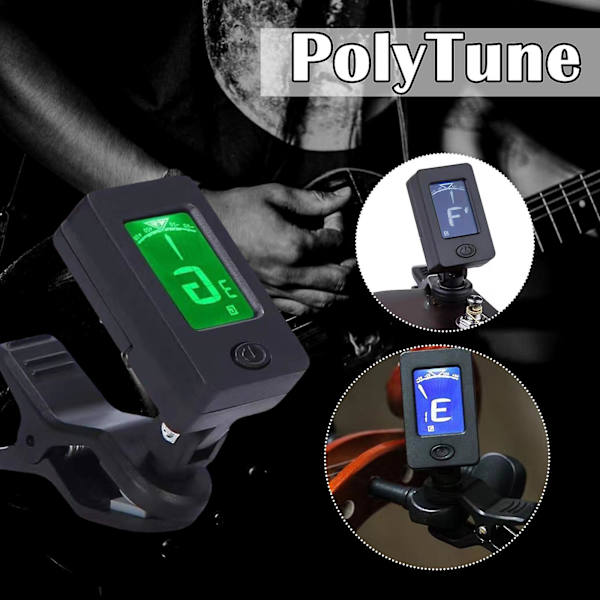 Professionell Clip-on-Stämmare för Akustisk Gitarr LCD-Skärm Digital