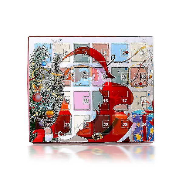 2024 Glædelig Jul 24 Dages Nedtællings Adventskalender DIY Armbånd Vedhæng Blind Box Julegave