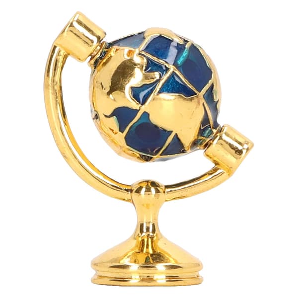 Dukkehust Mini Globe Metal Model Robust Glansful Eksklusiv til Studie Møbler 1:12 Skala