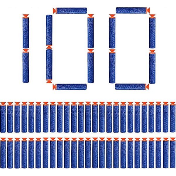 100 Stycken 7,2cm Sugpropps Dartpilar Påfyllningskulor Skumpilar Tillbehör För Nerf N-strike Elite Serien (sugpropp)