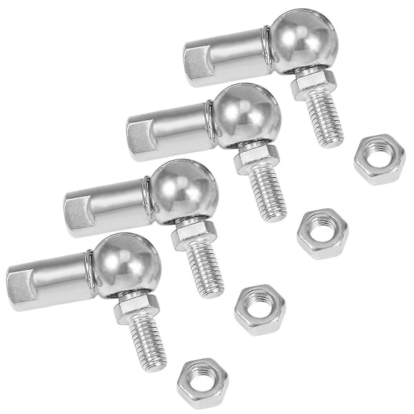 CS8, Kulled med gängad stång, M5X0.8mm Kolstål 4 st, Kulled