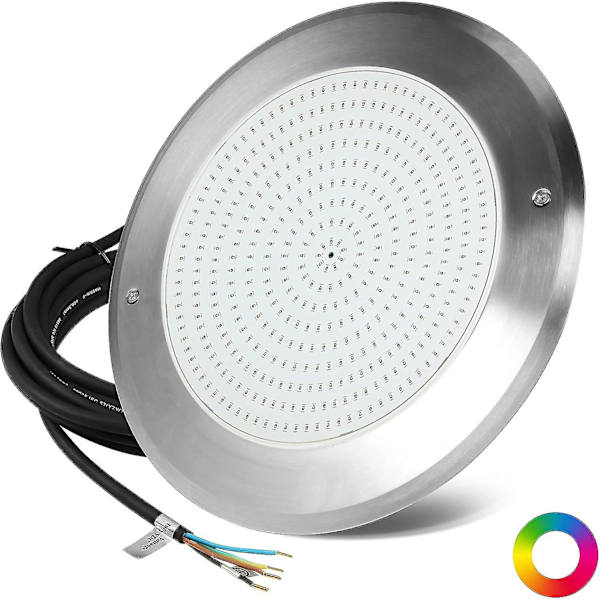 Ultratunn LED-poollampa i rostfritt stål, väggmonterad, öppen hål, undervattenspool, utomhusbelysning