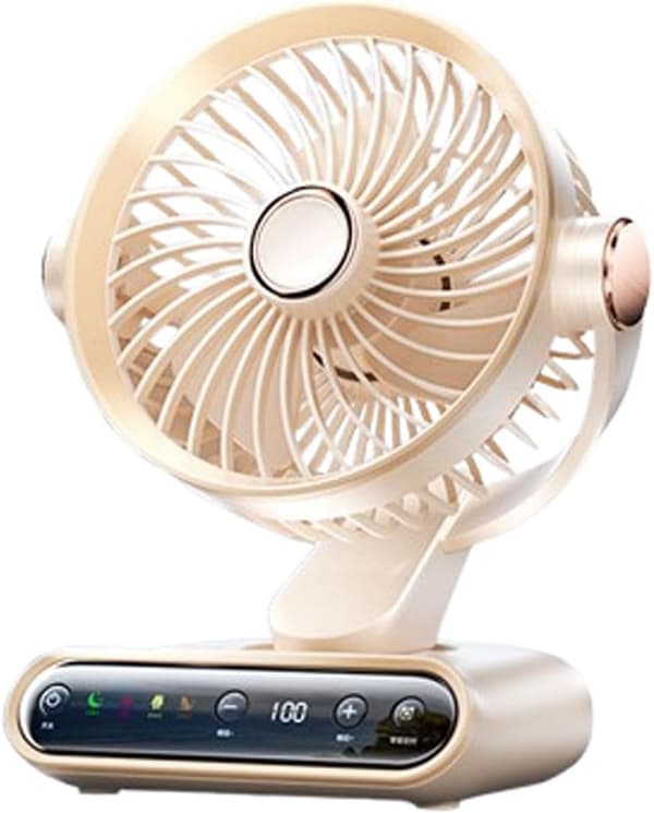 Smart bordventilator til skrivebord, luftcirkulator, digital displayventilator, selvudløser, justerbar hældning, støjsvag kølende bordventilator, til bord, soveværelse