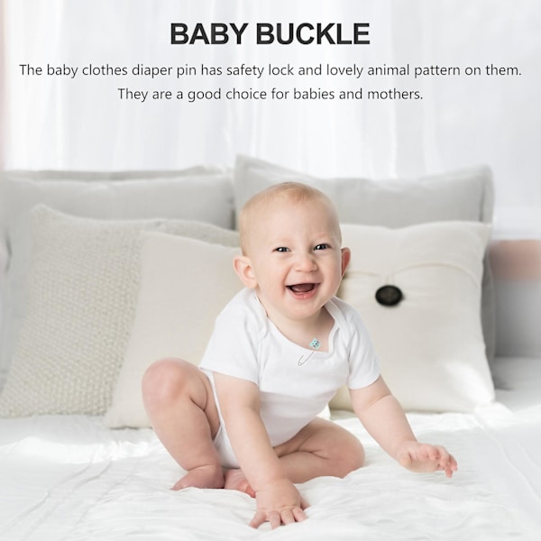 10 stk Bleie Nyfødt Bleie Sikkerhetsnåler Dyr Baby Spenne Fancy Sikkerhetsnåler Baby Sikkerhetsnål
