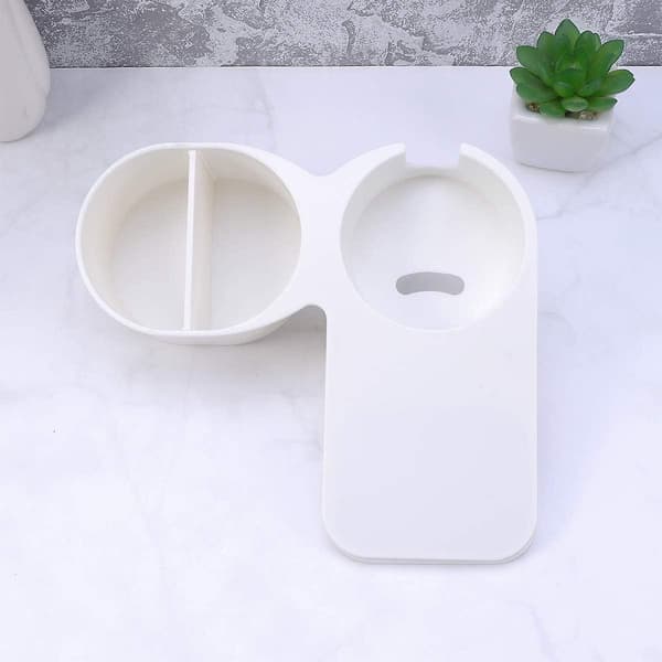 Hvit Drikkkoppholder Klips Bord Skrivebord Side Koppholder Koppholder Kaffe Klipsholder