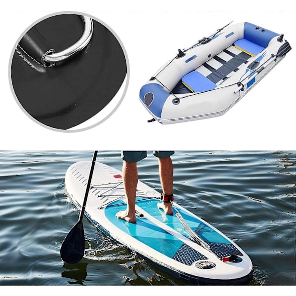 D-rengaslaastarisetti puhallettavalle kajakille, PVC veneeseen, kanoottiin, lauttaan, melontaan, kajakkiin, surffilautaan, ei sisällä liimaa, 4\" musta