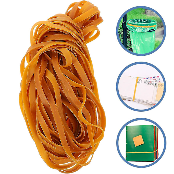 45 st Gummiband Stora Tjocka Elastiska Gummiband Kraftiga Sopsäckband Rep