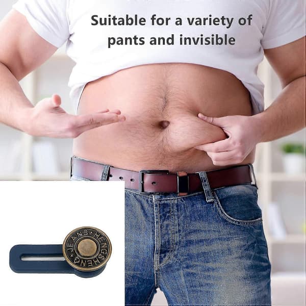 Midjeförlängare för jeans, kjolar och byxor 5-pack Blå Blå