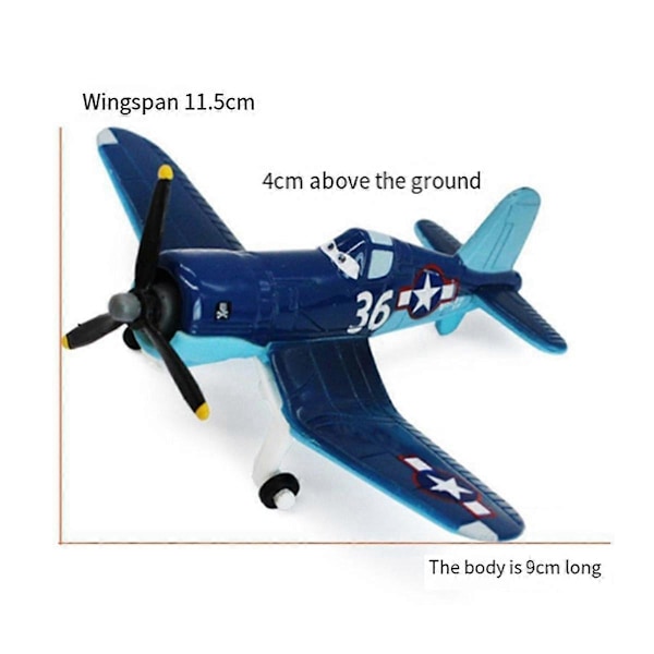 Secxifeo Planes No.36 Dusty Crophopper 1:55 Metallisk Diecast Pedagogisk Leksaksplanmodell (Planes No.36)