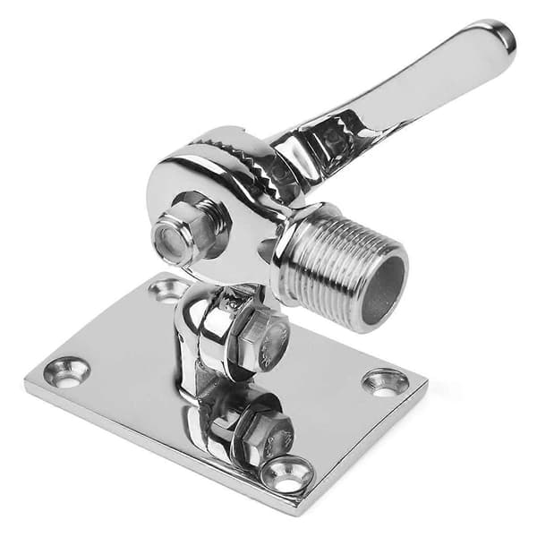 Marin VHF-antenn 316 Rostfritt Stål Justerbart Basfäste för Båtar