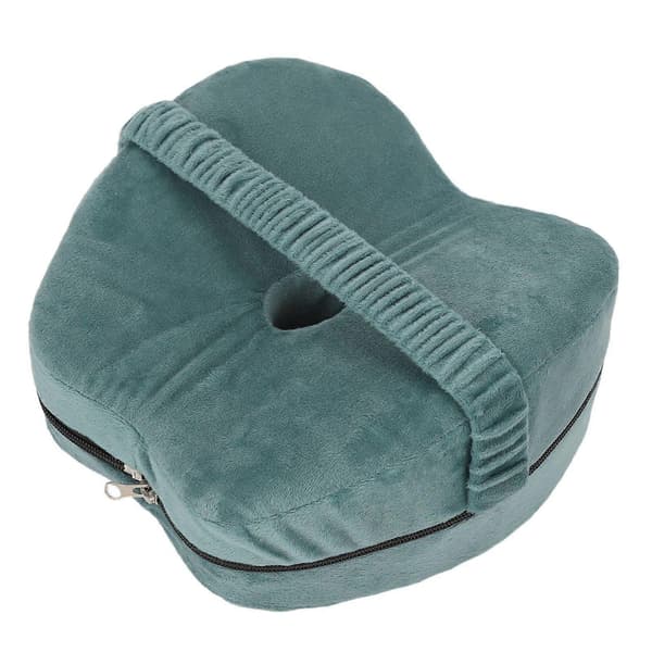 Knepute Bomull Elastisk Trekk Memory Foam Benpute Ergonomisk Side Sovende Benputer GrønnYMMR)