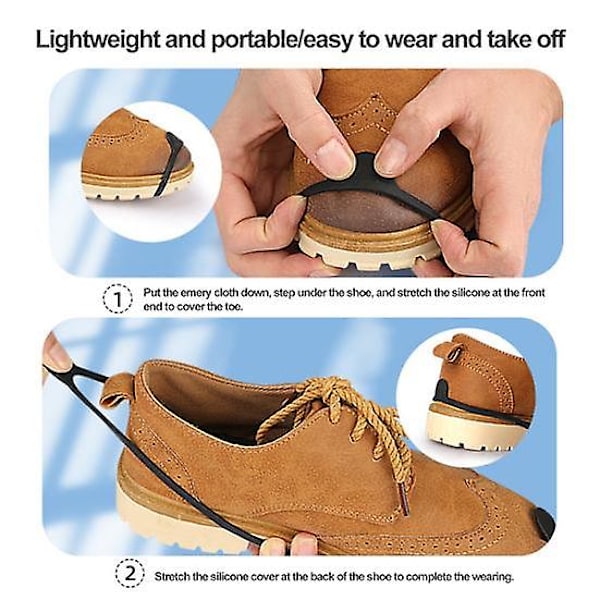 1 Par Universelle Anti-Slip Sko Gripper Slidstærke Grov Sand Overflade Is Sne Sko Grips Vandring på Sne Is Udendørs Vinter Vandrestøvler