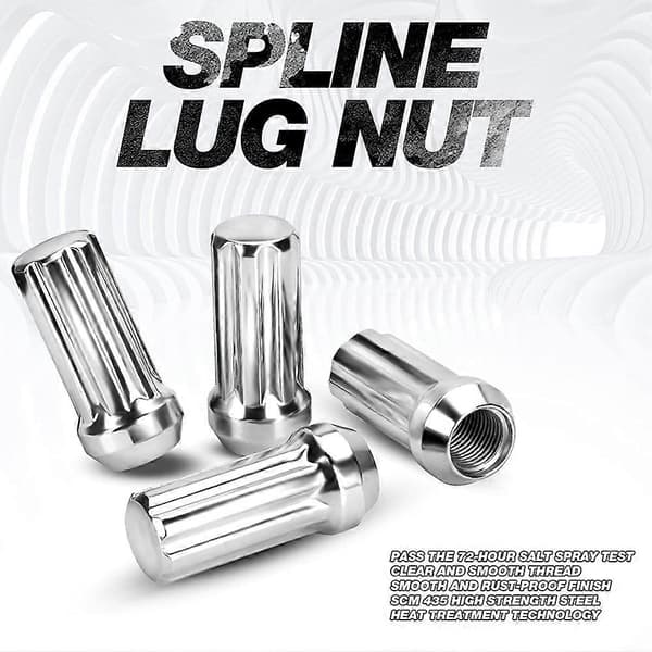 M14X1.5 Hjulmuttrar, 24 stycken 14mmx1.5 7-spline muttrar