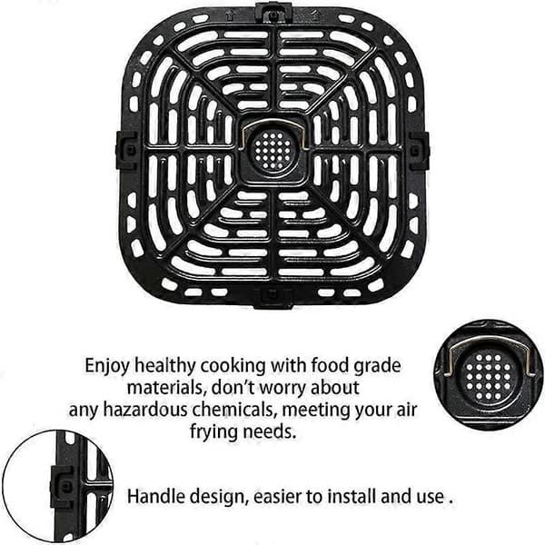 Grillplate for Instants Plus 6QT Luftfriter, Kvadratisk Grillpanne