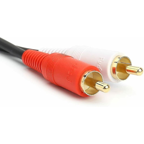 Premium RCA Audio Jack Kabel Y Adapter Splitter 1 Hunn Til 2 Hann Plugg Kvalitet