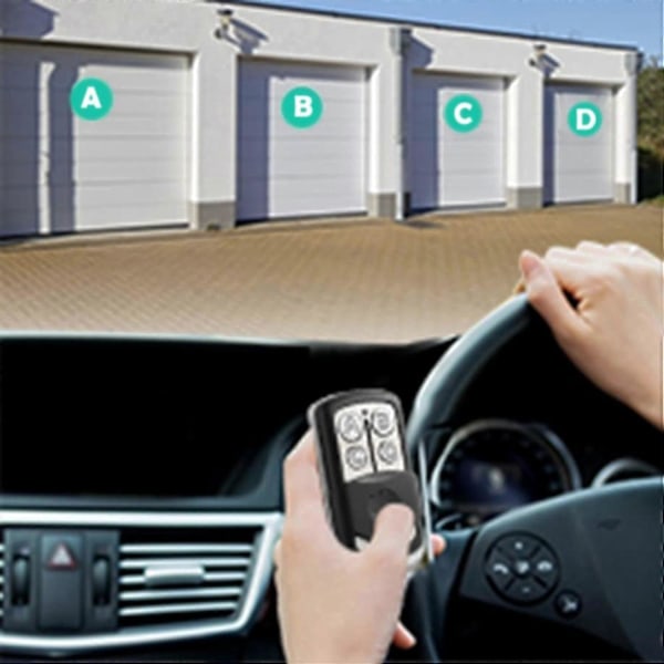 2 stk. Garageportåbner Fjernbetjening Universal, til Åbner, åbnere med nøglering, 4-knaps A